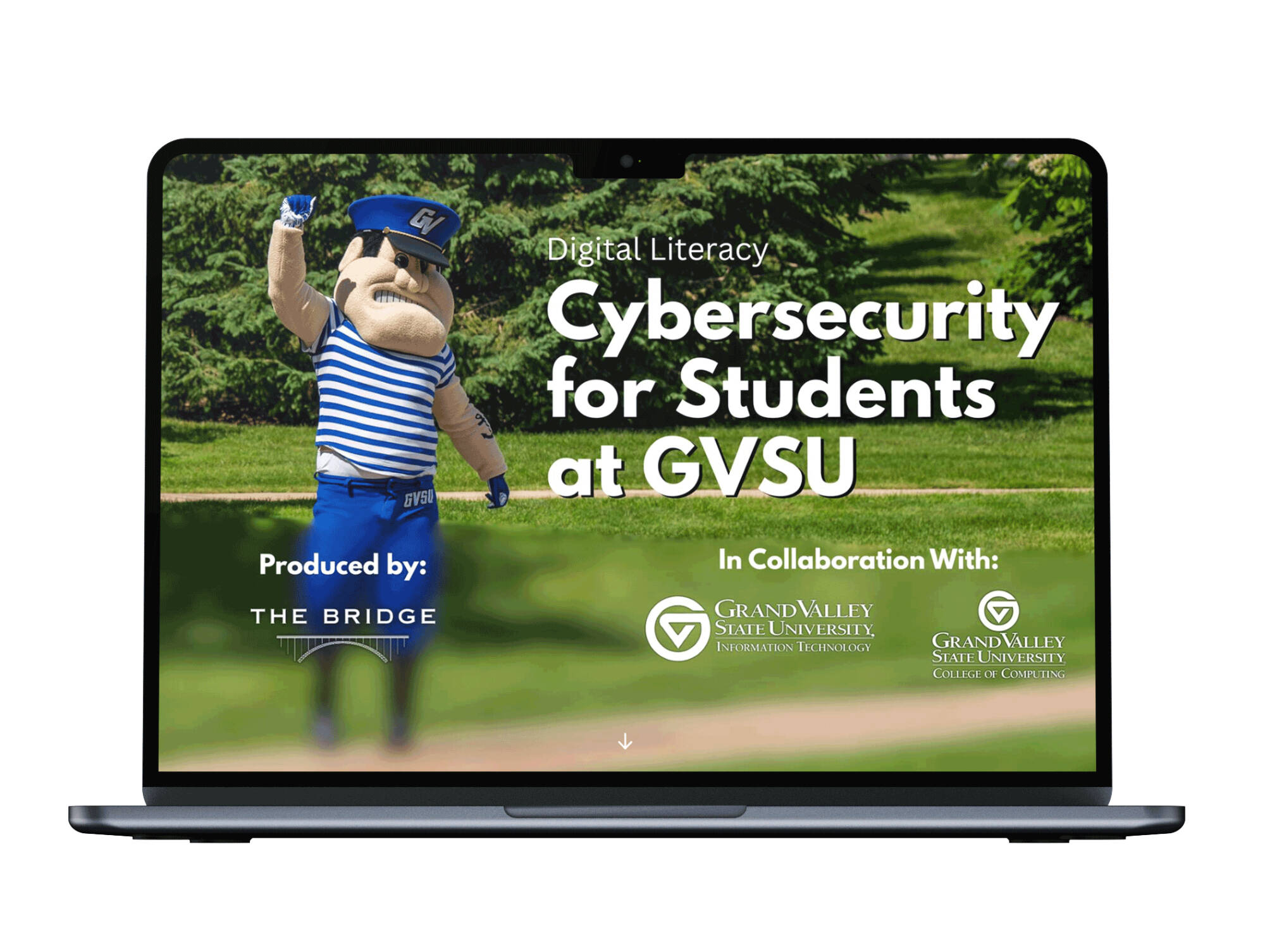 Opening screen for the Cybersecurity for Students learning module